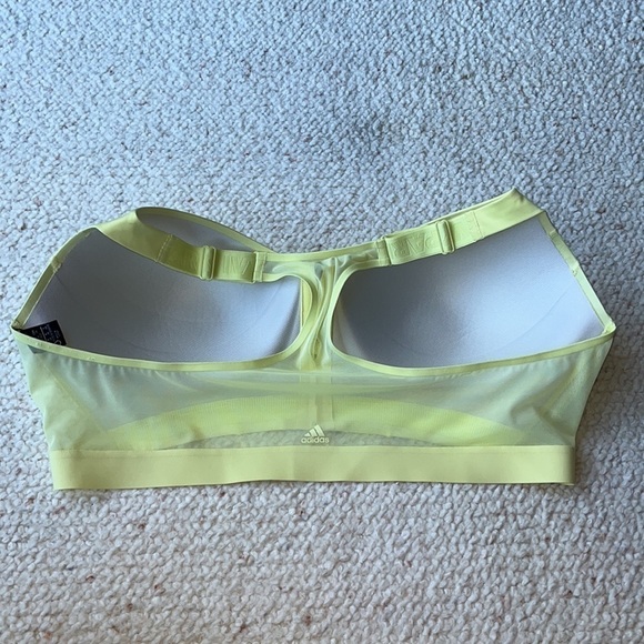 Adidas X IVY PARK IVP Zip Front Medium Impact Sports Bra Yellow Tint 4X - Picture 8 of 9